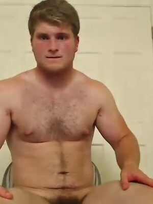 Hairy Bear Cub Teen Jerks It