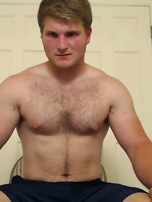 Hairy Bear Cub Teen Jerks It