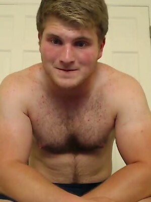 Hairy Bear Cub Teen Jerks It