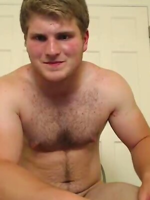 Hairy Bear Cub Teen Jerks It