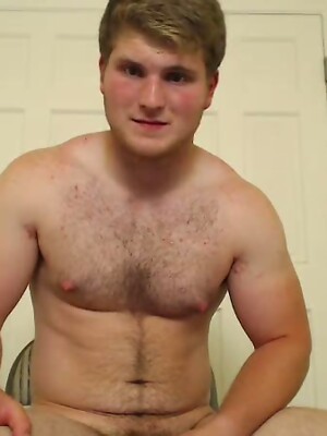 Hairy Bear Cub Teen Jerks It