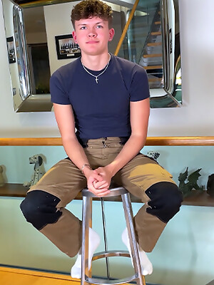 Young Handsome Teen gets Manhandled & his Hard Uncut Cock Shoots Cum!