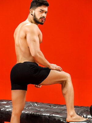 Handsome Latino Pietro Duarte rides his booty on Jonas Jackson's dick