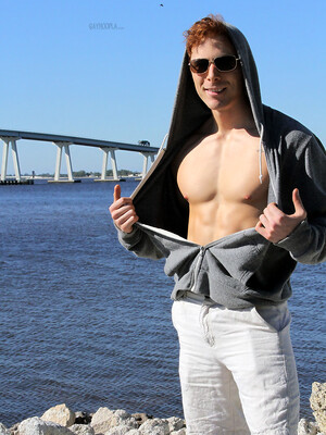 New Red Head Jock Mitchell Wright Jerks It by Gayhoopla