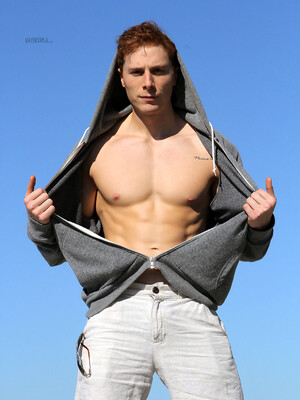 New Red Head Jock Mitchell Wright Jerks It by Gayhoopla