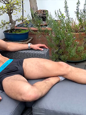 Young Straight Muscular Stud Wanks his Huge Hard Cock  on the Rooftop & Cums Hard!