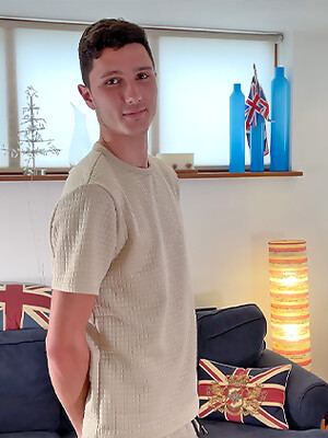 Young Straight & Tall Teen Shows off his Lean Body & Wanks his Big Uncut Cock & Cums Everywhere!