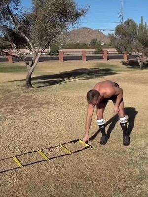 Hairy Football Jock Michael Kasten Jerks Off