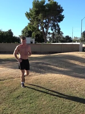 Hairy Football Jock Michael Kasten Jerks Off